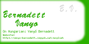 bernadett vanyo business card