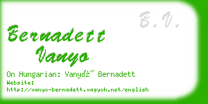 bernadett vanyo business card